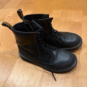 Dr. martens Airwair boots back laced up zipper combat  black womens 5